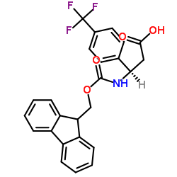 FMOC-(R)-3-氨基-3-(4-三氟甲基苯基)-丙酸结构式