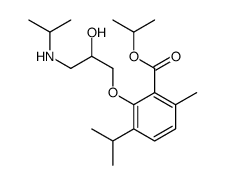 propan-2-yl 2-[2-hydroxy-3-(propan-2-ylamino)propoxy]-6-methyl-3-propan-2-ylbenzoate Structure