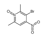3-bromo-2,6-dimethyl-4-nitro-1-oxidopyridin-1-ium Structure