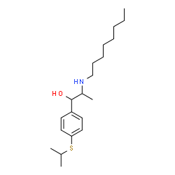 (R*,R*)-4-[isopropylthio]-alpha-[1-(octylamino)ethyl]benzyl alcohol Structure