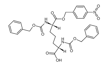 L-2,6-dibenzyloxycarbonylaminopimelic acid mono p-nitrobenzyl ester Structure