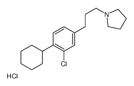 1-[3-(3-chloro-4-cyclohexylphenyl)propyl]pyrrolidine,hydrochloride结构式