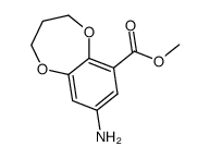 8-Amino-3,4-dihydro-2H-benzo[b][1,4]dioxepine-6-carboxylic acid methyl ester结构式