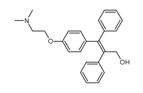 (2E)-3-{4-[2-(dimethylamino)ethoxy]phenyl}-2,3-diphenylprop-2-en-1-ol结构式