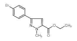 3-(4-溴苯基)-1-甲基-1H-吡唑-5-羧酸乙酯结构式
