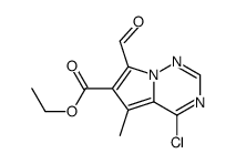 4-chloro-7-formyl-5-Methylpyrrolo[1,2-f][1,2,4]triazine-6-carboxylate结构式