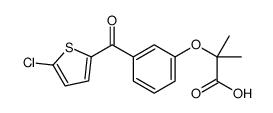 2-[3-(5-chlorothiophene-2-carbonyl)phenoxy]-2-methylpropanoic acid Structure