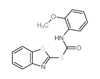 1-benzothiazol-2-ylsulfanyl-N-(2-methoxyphenyl)formamide结构式