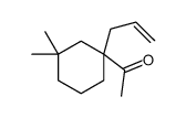 1-(3,3-dimethyl-1-prop-2-enylcyclohexyl)ethanone结构式