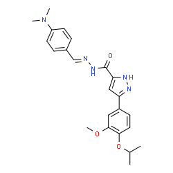 (E)-N-(4-(dimethylamino)benzylidene)-3-(4-isopropoxy-3-methoxyphenyl)-1H-pyrazole-5-carbohydrazide Structure
