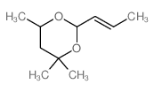 1,3-Dioxane,4,4,6-trimethyl-2-(1-propen-1-yl)-结构式