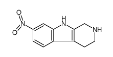 7-硝基-1,2,3,4-四氢-9H-吡啶并[3,4-B]吲哚结构式