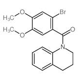 Methanone,(2-bromo-4,5-dimethoxyphenyl)(3,4-dihydro-1(2H)-quinolinyl)- Structure