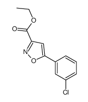 5-(3-氯苯基)-异噁唑-3-羧酸乙酯结构式