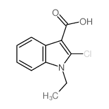 2-chloro-1-ethyl-indole-3-carboxylic acid结构式