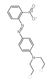 Benzenamine,N,N-bis(2-chloroethyl)-4-[2-(2-nitrophenyl)diazenyl]- Structure