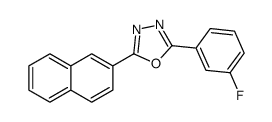 2-(3-fluorophenyl)-5-(2-naphthyl)-1,3,4-oxadiazole结构式