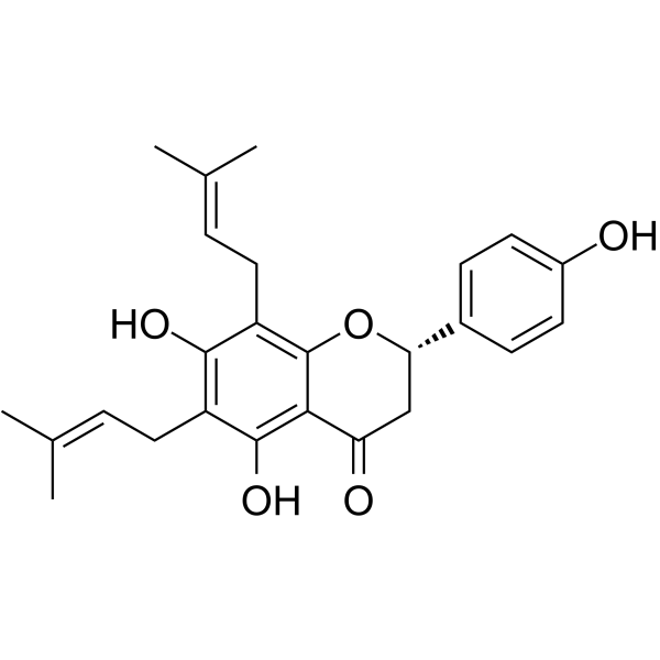 6,8-二异戊二烯基柚皮素结构式