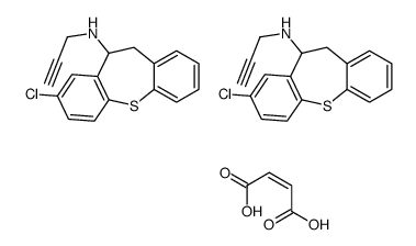 (E)-but-2-enedioic acid,3-chloro-N-prop-2-ynyl-5,6-dihydrobenzo[b][1]benzothiepin-5-amine结构式