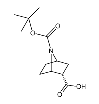 Rel-(2S)-7-(tert-butoxycarbonyl)-7-azabicyclo[2.2.1]heptane-2-carboxylic acid Structure