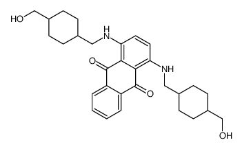1,4-Bis[[[4-(hydroxymethyl)cyclohexyl]methyl]amino]-9,10-anthracenedione结构式