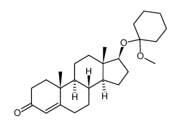 Androst-4-en-3-one,17-[(1-methoxycyclohexyl)oxy]-, (17b)- (9CI) structure
