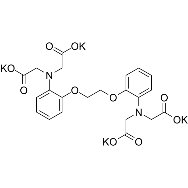 1,2-双(邻氨基苯)乙烷-N,N,N,N-四乙酰酸钾盐结构式