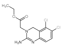 2-氨基-5,6-二氯-3(4h)-喹唑啉乙酸乙酯结构式