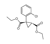 diethyl (1R,2S)-1-(2-chlorophenyl)cyclopropane-1,2-dicarboxylate Structure