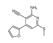 2-amino-4-(furan-2-yl)-6-methylsulfanylpyridine-3-carbonitrile结构式