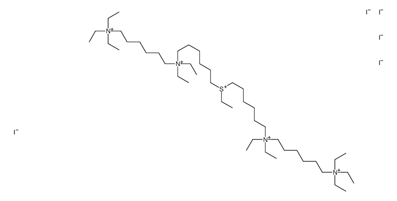 Ammonium, 7,7,14,21,21-pentaethyl-7,21-diazonia-14-thioniaheptacosyle nebis(triethyl-, pentaiodide结构式