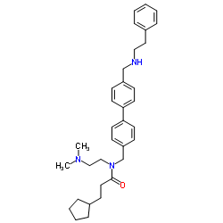 -环戊基-N-(2-(二甲胺基)乙基)-N-((4’-((苯乙基氨基)甲基)联苯-4-基)甲基)丙酰胺图片