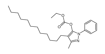 (4-dodecyl-5-methyl-2-phenylpyrazol-3-yl) ethyl carbonate Structure