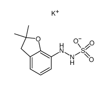potassium salt of (2,3-dihydro-2,2-dimethylbenzofuran-7-yl)hydrazinosulfonic acid Structure