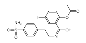 [4-iodo-2-[2-(4-sulfamoylphenyl)ethylcarbamoyl]phenyl] acetate Structure