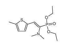 [1-dimethylamino-2-(5-methylthiophen-2-yl)vinyl]-phosphonic acid diethyl ester结构式