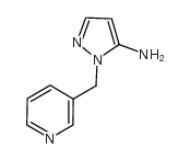 1-(吡啶-3-基甲基)-1H-吡唑-5-胺结构式