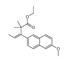 ethyl beta-ethylidene-6-methoxy-alpha,alpha-dimethylnaphthalene-2-propionate结构式
