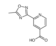 2-(5-甲基-1,2,4-噁二唑-3-基)-4-吡啶羧酸结构式