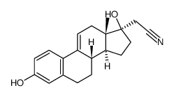 9,11-Dehydro-17α-cyanomethyl Estradiol结构式