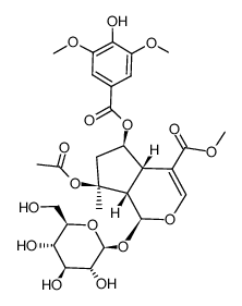6-O-syringyl-8-O-acetyl shanzhiside methyl ester结构式