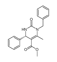 1,2,3,4-tetrahydro-6-methyl-2-oxo-4-phenyl-1-(phenylmethyl)-(4S)-5-pyrimidinecarboxylic acid methyl ester Structure