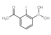 3-乙酰基-2-氟苯基硼酸结构式