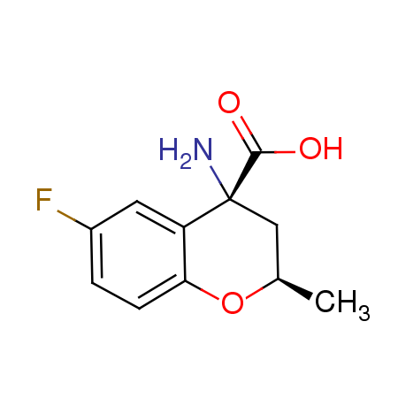 4-Amino-6-fluoro-2-methyl-4-chromanecarboxylic acid Structure