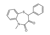 5-methyl-2-phenyl-1,5-benzothiazepine-3,4-dione结构式