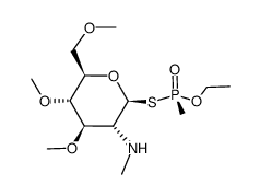 S-((2S,3R,4R,5S,6R)-4,5-dimethoxy-6-(methoxymethyl)-3-(methylamino)tetrahydro-2H-pyran-2-yl)O-ethyl (R)-methylphosphonothioate结构式