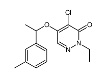 4-chloro-2-ethyl-5-[1-(3-methylphenyl)ethoxy]pyridazin-3-one结构式