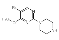 5-Bromo-4-methoxy-2-(1-piperazinyl)pyrimidine Structure