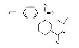 3-(4-CYANO-BENZENESULFONYL)-PIPERIDINE-1-CARBOXYLIC ACID TERT-BUTYL ESTER Structure