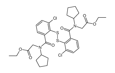 N,N-dithiobis(3-chloro-2,1-phenylene)dicarbonylbis(N-cyclopentylglycine)diethyl ester Structure